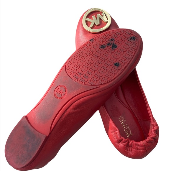 Michael Kors red ballerina flats size 7,5 US - Picture 4 of 6